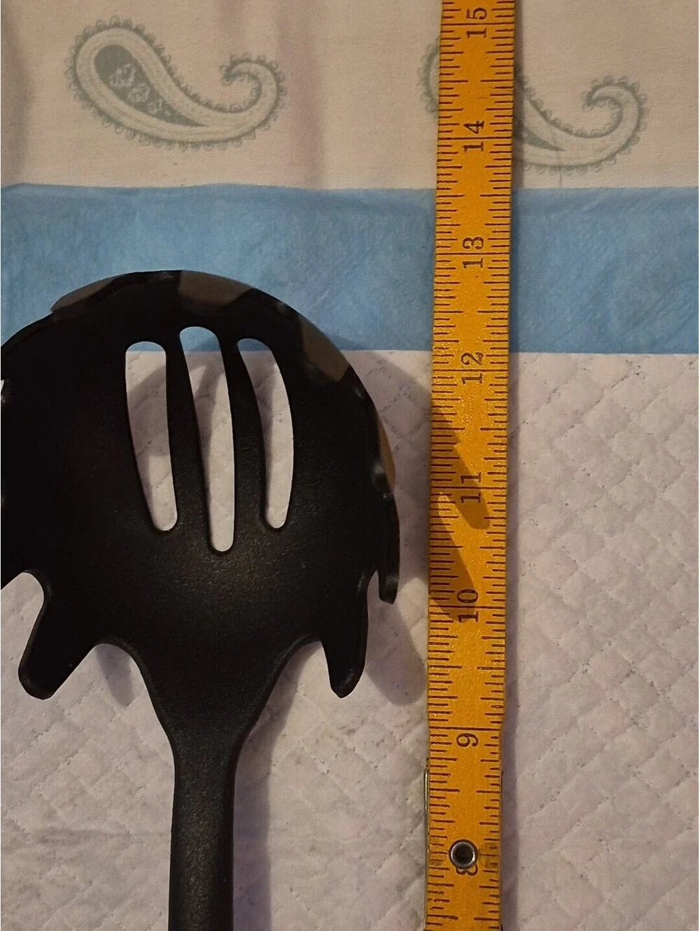 Farberware PASTA FORK Black Nylon Colander Spoon Ladle 13